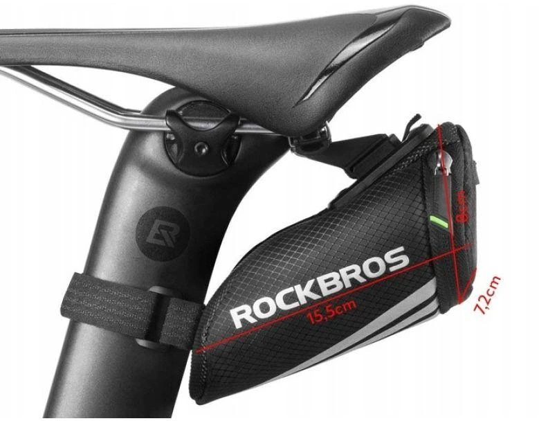 Mažas dviračio balno krepšys, tvirtinamas spaustuku "Rockbros"
