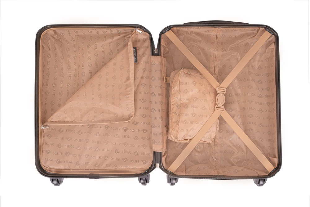 Kelioninis Solier Luggage Mažas lagaminas S | STL945 ABS - Rudas