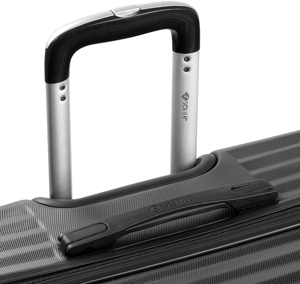 Kelioninis Solier Luggage Mažas salono lagaminas S ABS - Solier 20 KYOTO 1071 - Juodas