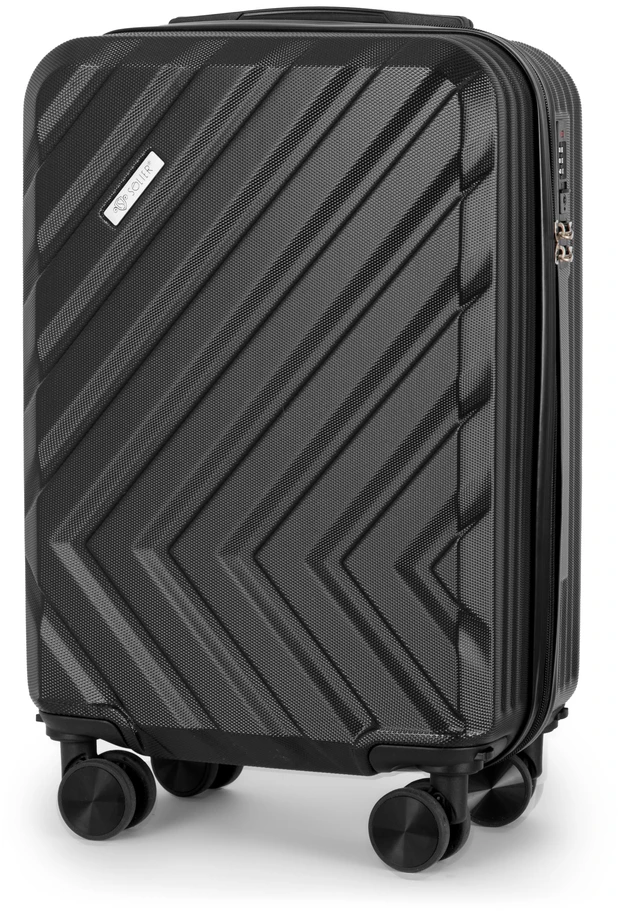 Kelioninis Solier Luggage Mažas salono lagaminas S ABS - Solier 20 KYOTO 1071 - Juodas