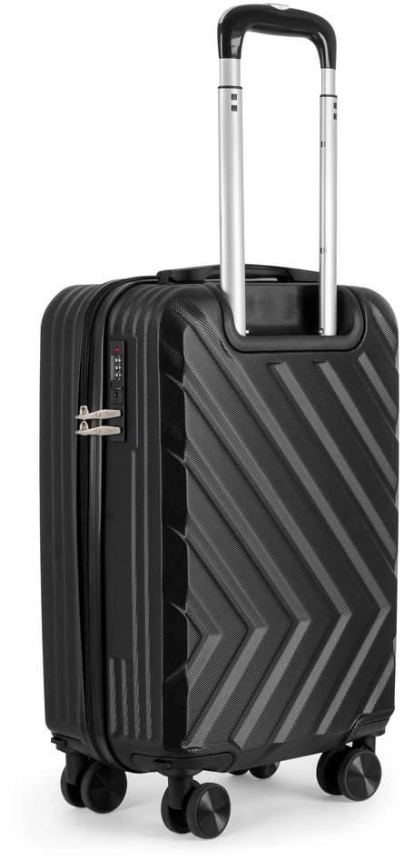 Kelioninis Solier Luggage Mažas salono lagaminas S ABS - Solier 20 KYOTO 1071 - Juodas