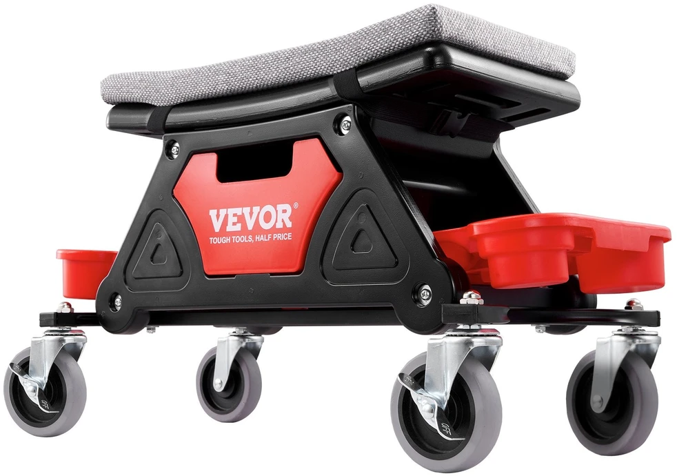 VEVOR Mechaniko kėdutė su ratukais ir įrankių stalčiais