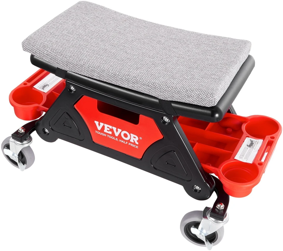 VEVOR Mechaniko kėdutė su ratukais ir įrankių stalčiais