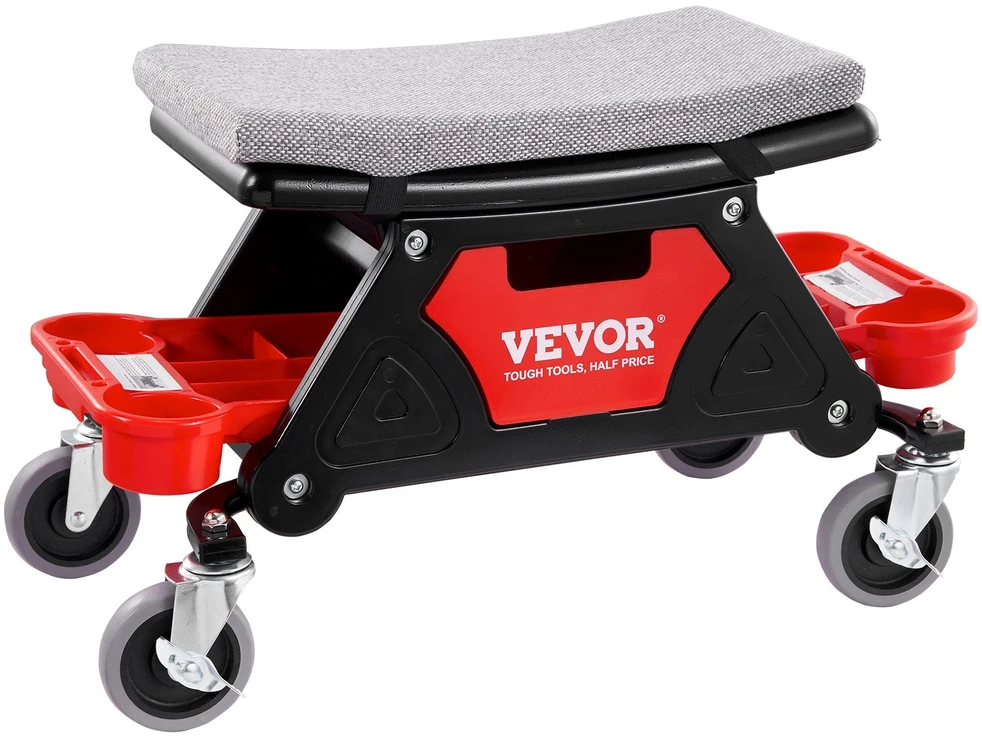 VEVOR Mechaniko kėdutė su ratukais ir įrankių stalčiais