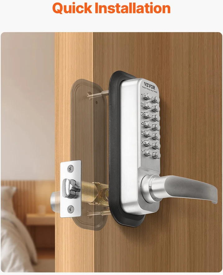VEVOR Mechaninė durų spyna be raktų įvedimo