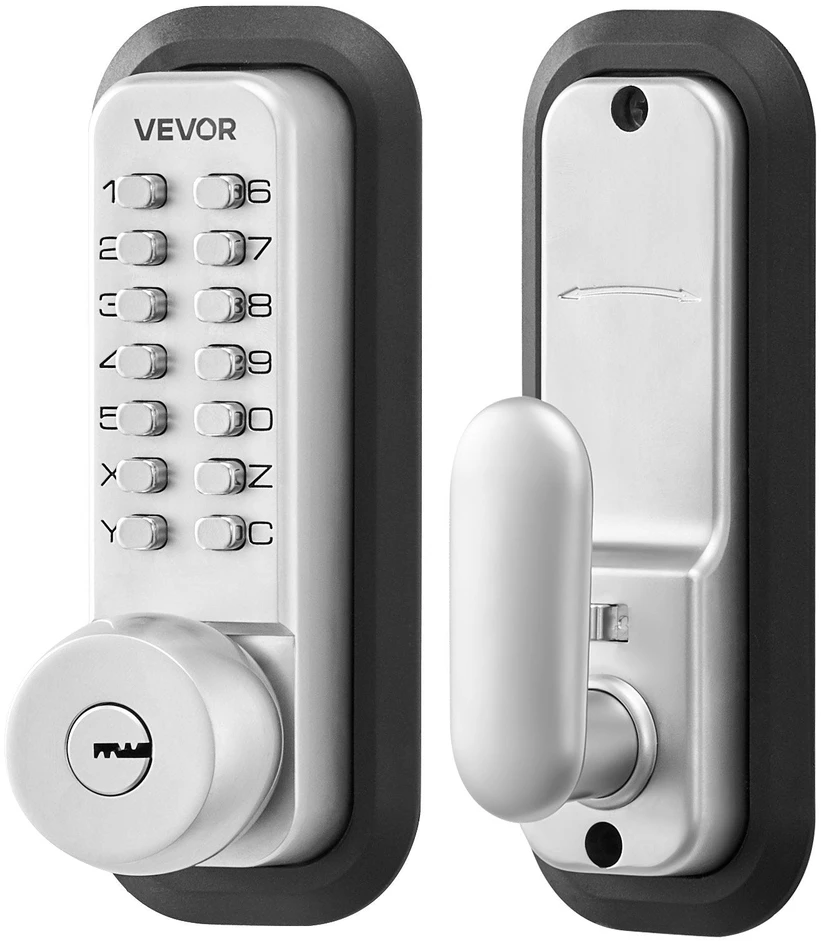 VEVOR mechaninė bekontaktė durų spyna, sidabrinė