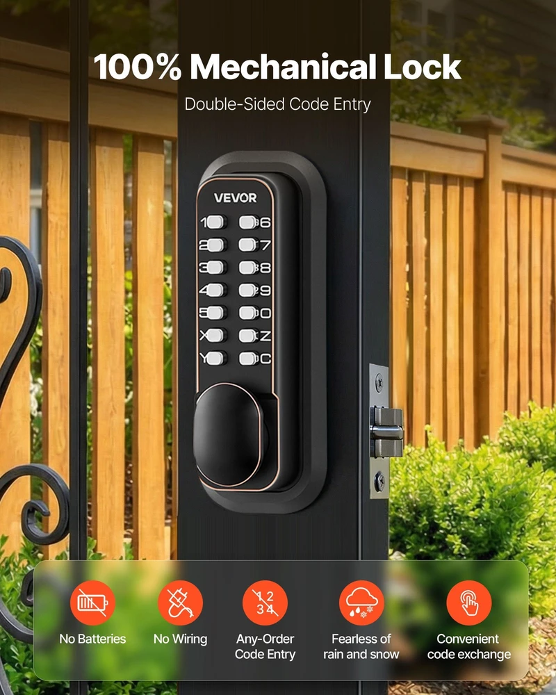 VEVOR mechaninė užrakto sistema su kodu