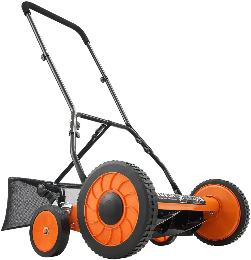 VEVOR 45 cm rankinė vejapjovė su žolės rinktuvu