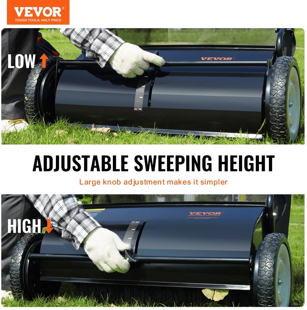 VEVOR Vejos šlavėjas su 66 cm surinkimo plotu