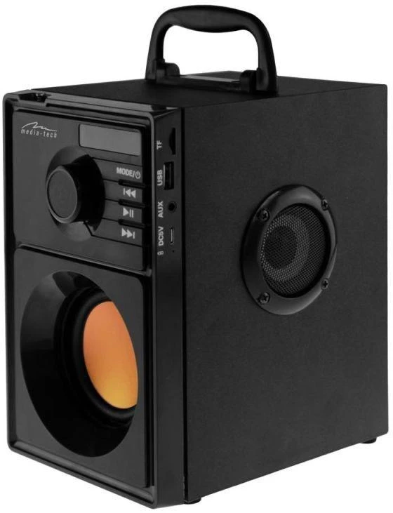Nešiojama kolonėlė Media-Tech BOOMBOX BT MT3145 V2.0, 15W RMS, Bluetooth, USB, MicroSD, FM Radijas, AUX, su distanciniu pultu