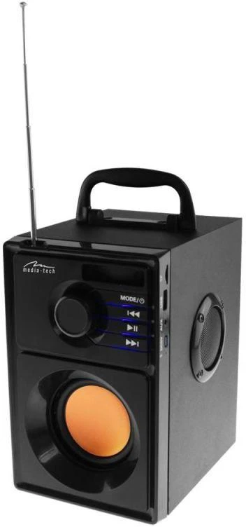 Nešiojama kolonėlė Media-Tech BOOMBOX BT MT3145 V2.0, 15W RMS, Bluetooth, USB, MicroSD, FM Radijas, AUX, su distanciniu pultu