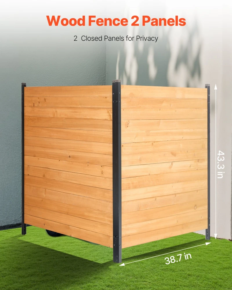 VEVOR Medinė privatumo tvora 98 cm x 108 cm