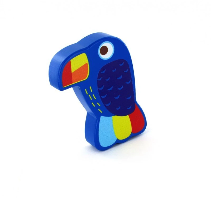 Dėlionė Other Brand Wooden mix rattles (Flamingo, Toucan), random modelis selection