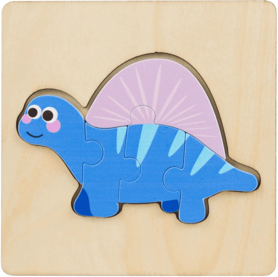 Lean Toys Medinė dėlionė su dinozaurų motyvu