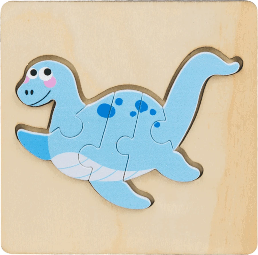 Lean Toys Medinė dėlionė su dinozaurų motyvu