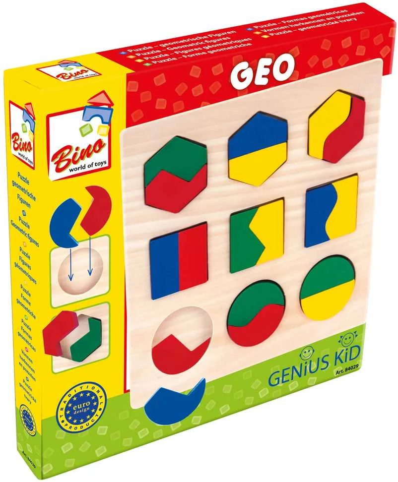 Bino Medinė geometrinių formų dėlionė