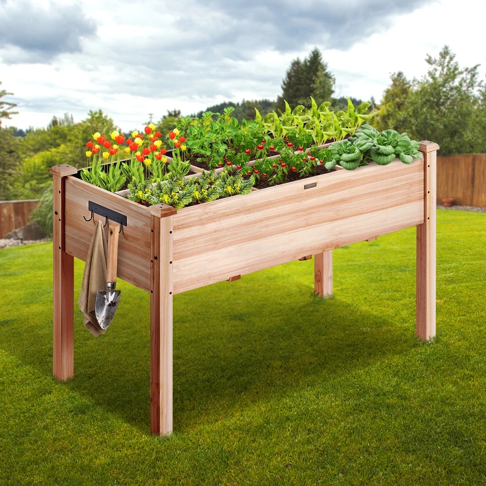 VEVOR Medinė paaukštinta sodo lova 120x58x76 cm