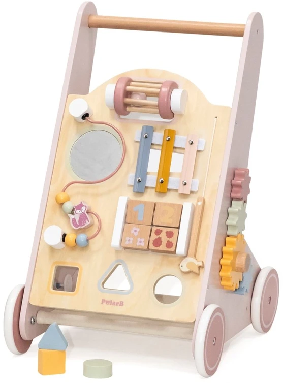 Viga Toys Medinis rožinis stumdukas PolarB