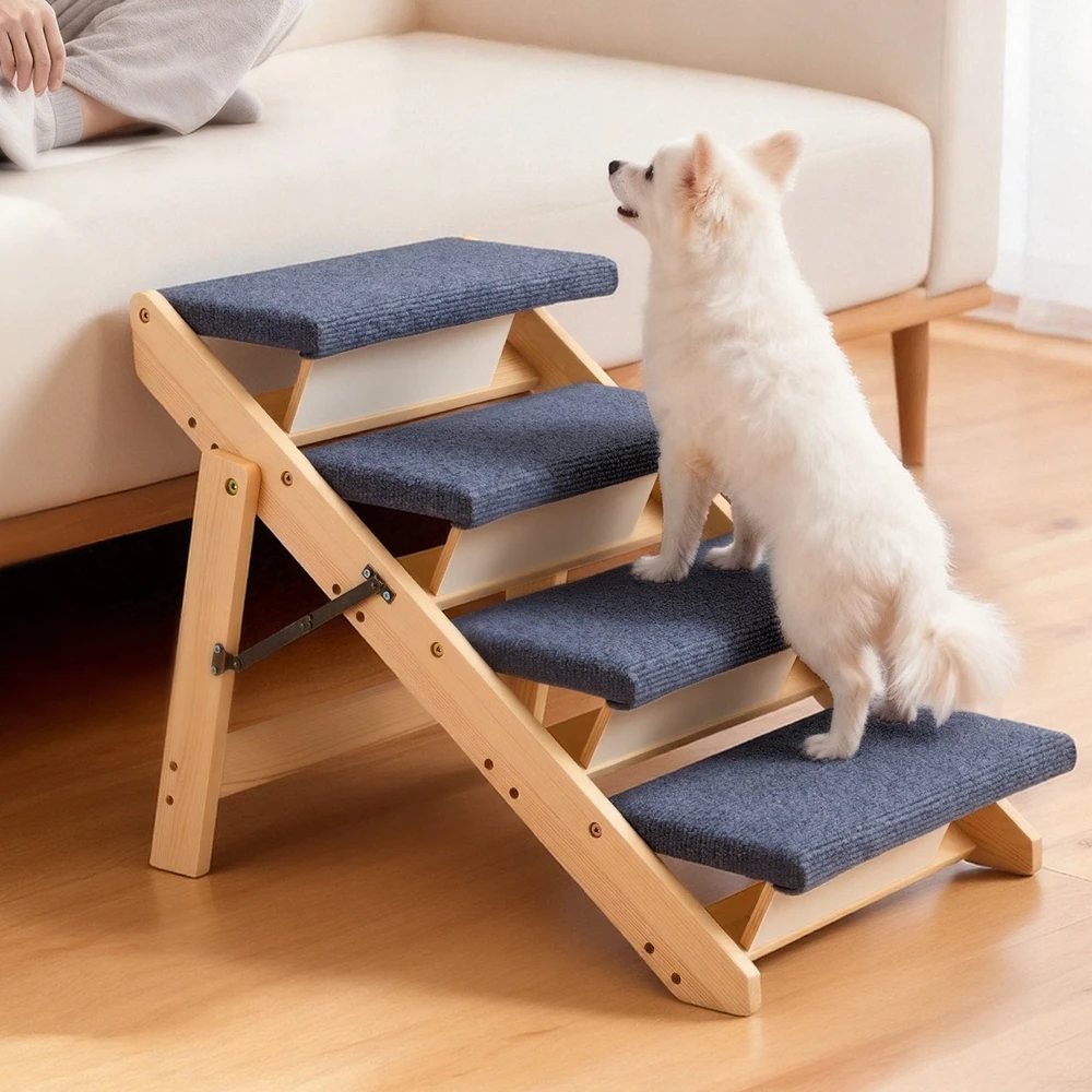 Mediniai laipteliai augintiniams VEVOR ZD-25DOG06, 4 pakopų, iki 68 kg
