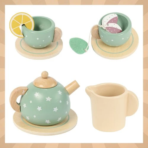 Children's tea set žalias Kruzzel 26393