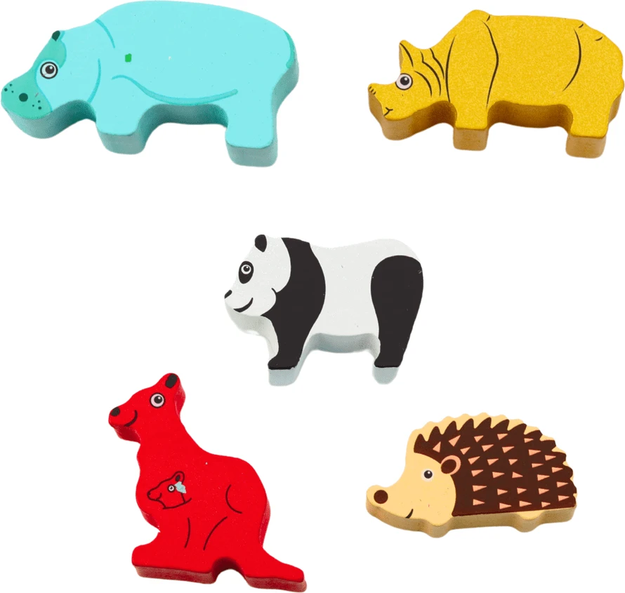 Lean Toys Medinis Montessori balansavimo gyvūnų žaidimas