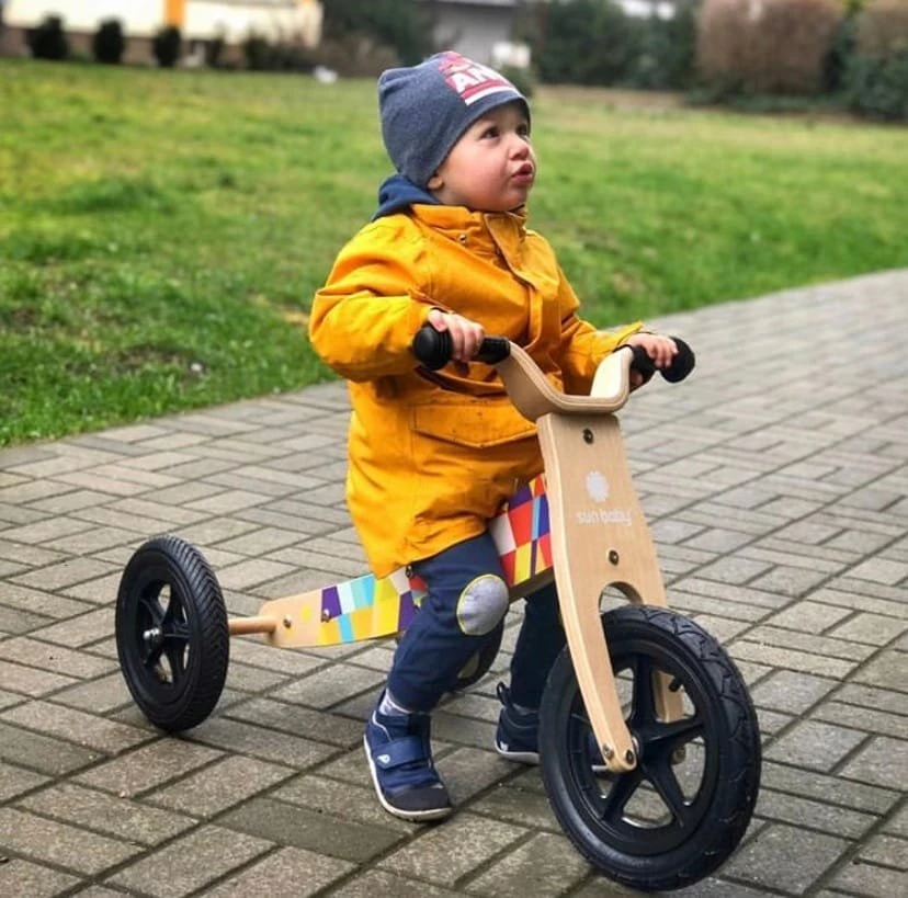 Medinis balansinis dviratis MOZAIKA 2in1