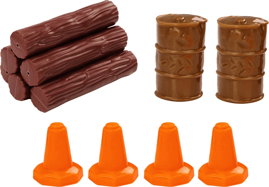 Žaislinis sunkvežimis su priekaba, šviesomis, garsu ir priedais Lean Toys