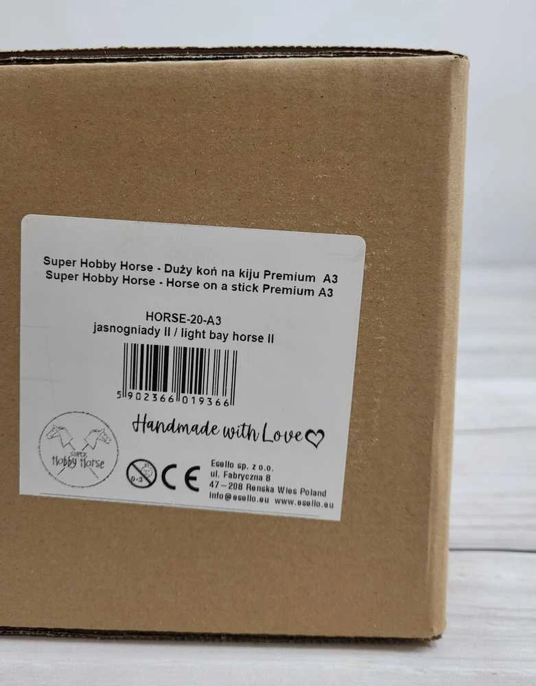 Medinis žaislinis arkliukas šviesiai rudas Premium