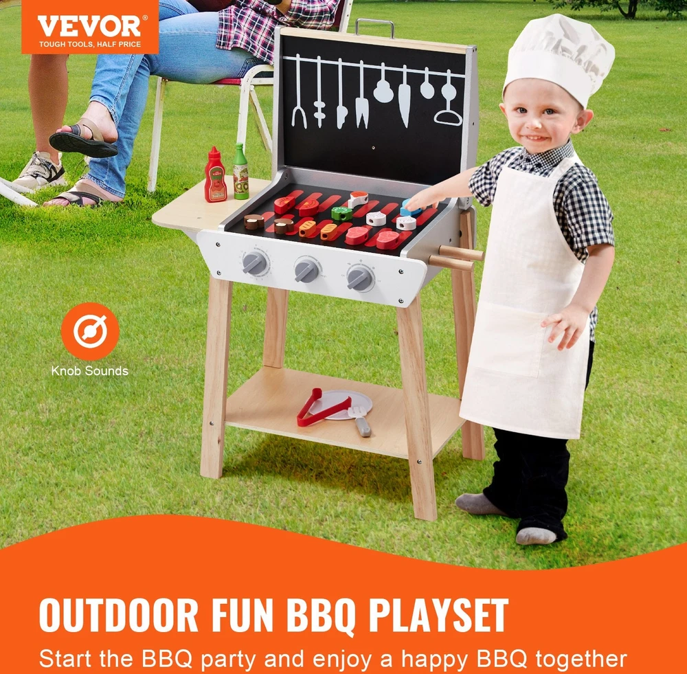 VEVOR Vaikiškas medinis BBQ grilio žaislas