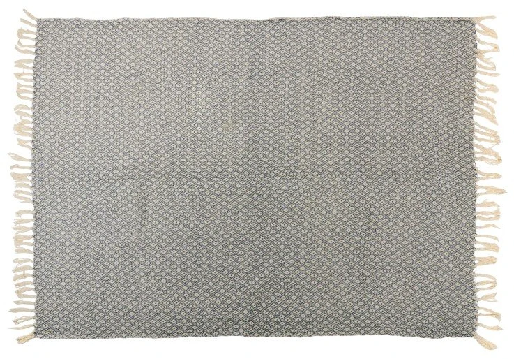 Articasa Arti Casa - Diamond Pattern Cotton Blanket 130x170 cm (Mėlyna / Baltas)