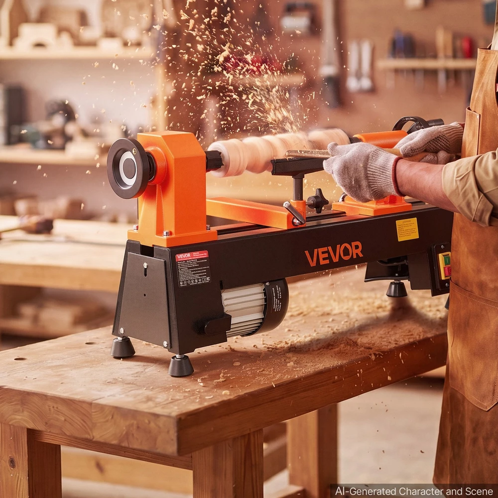 Medžio tekinimo staklės VEVOR RWL1018, 375 W