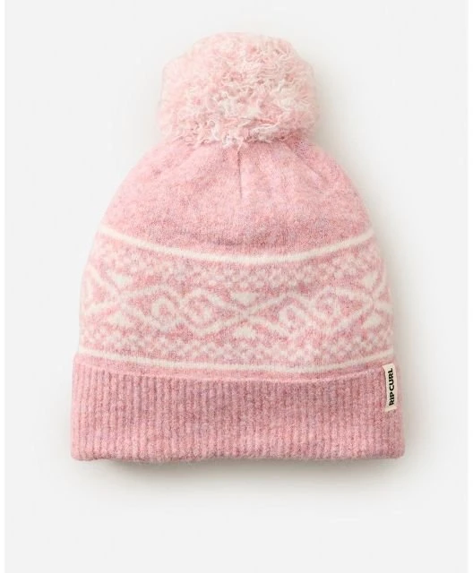 Megzta kepurė su kutu Rip Curl Cosmic Kiss Jacquard, rožinė