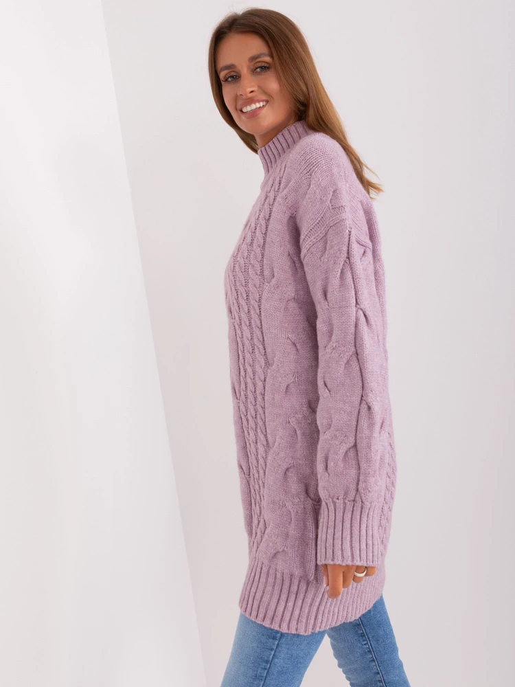 Megztinis - AT-SW-2367-1.35P - šviesiai violetinis