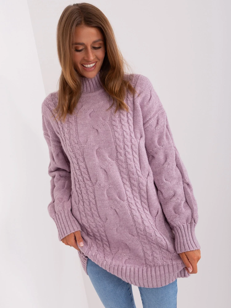 Megztinis - AT-SW-2367-1.35P - šviesiai violetinis