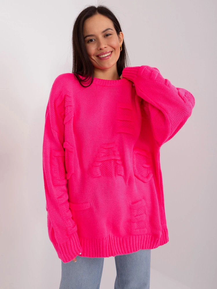 Megztinis-BA-SW-8053.31-fluo rožinis