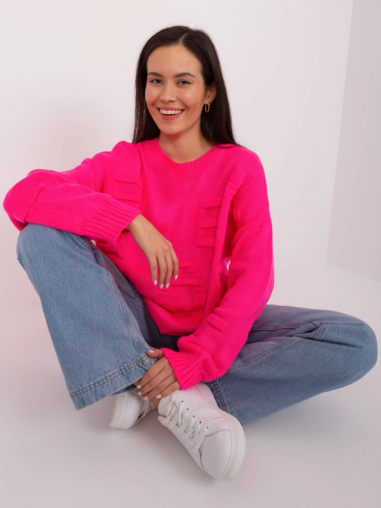 Megztinis-BA-SW-8053.31-fluo rožinis