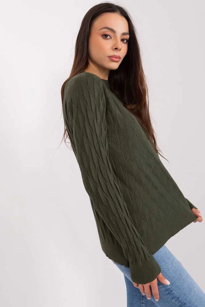 Megztinis khaki spalvos