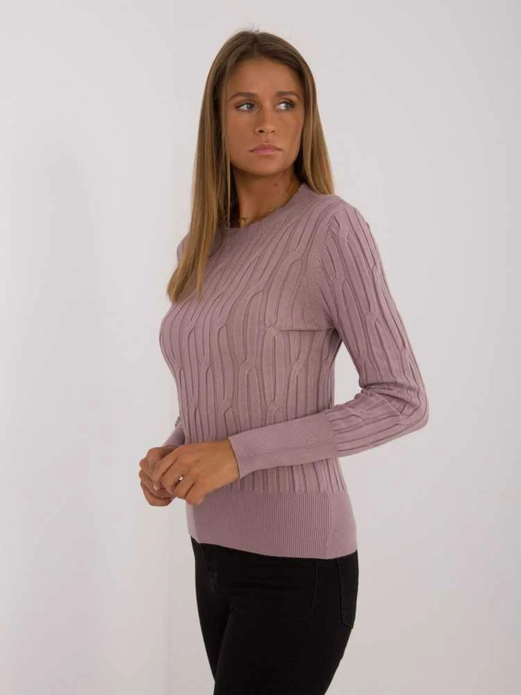 Melsvai violetinis megztinis