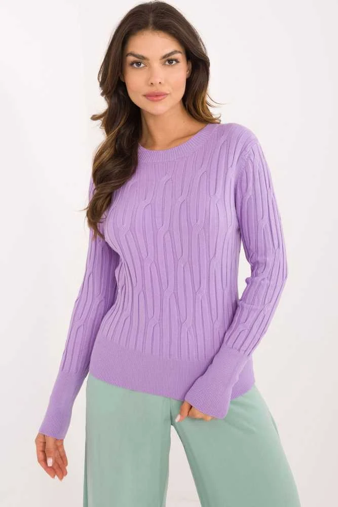 Melsvai violetinis megztinis