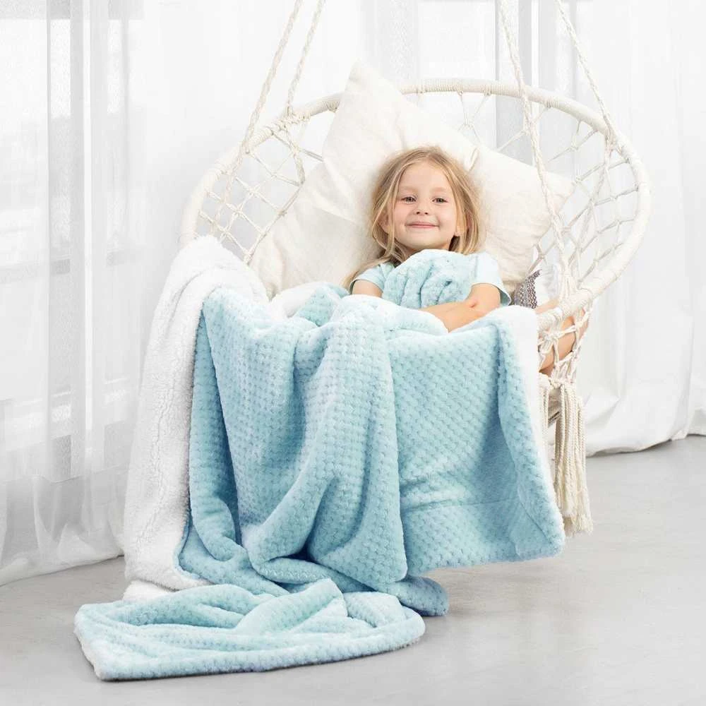 AmeliaHome Pledas SHLEEPY, 220x240 cm, spalva: žydra/balta