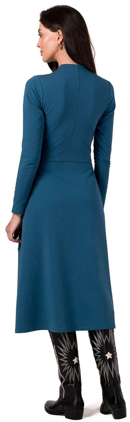 Mėlyna suknelė su kišenėmis BeWear