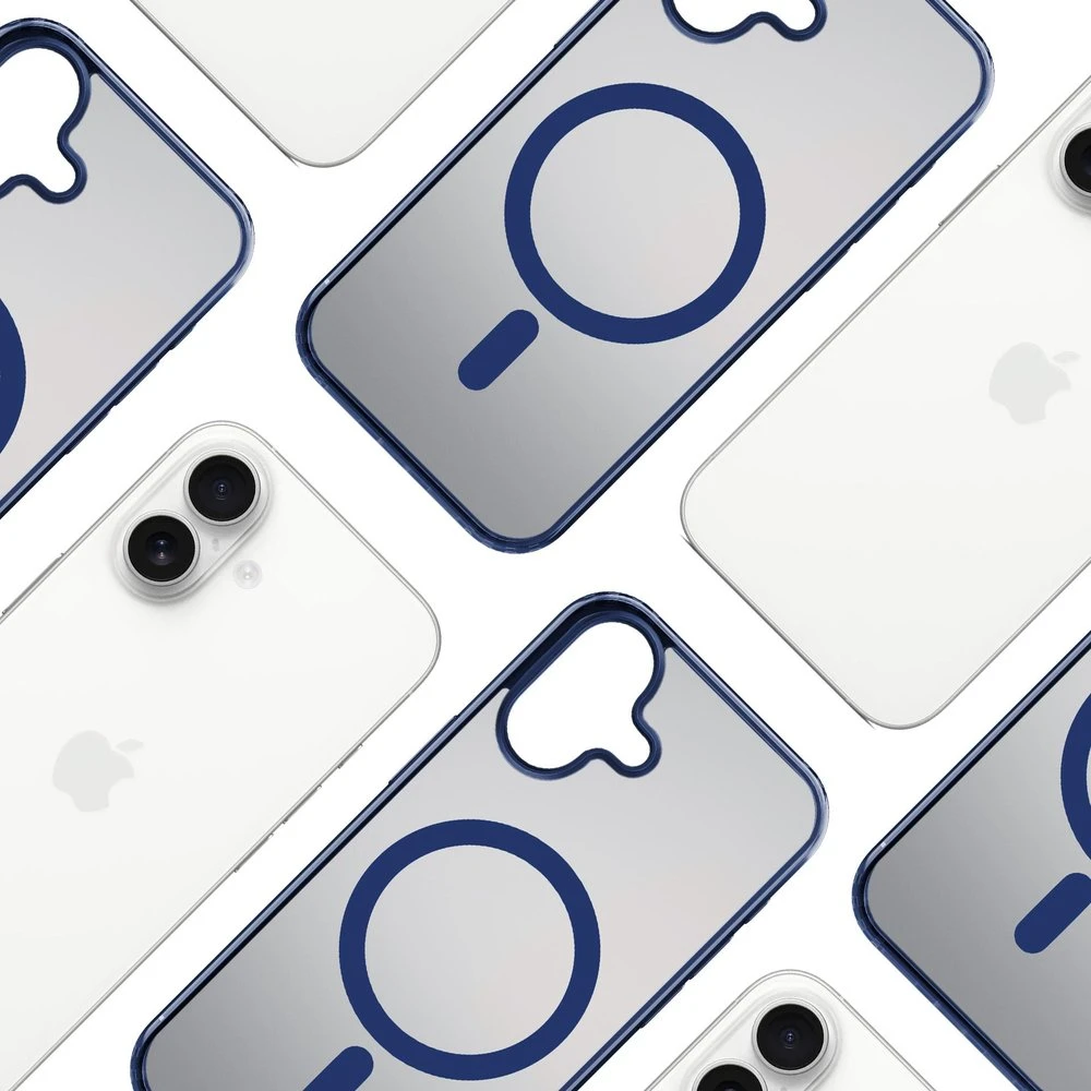 Dėklas 3MK Frosty MagCase skirtas Apple iPhone 17 mėlynos spalvos