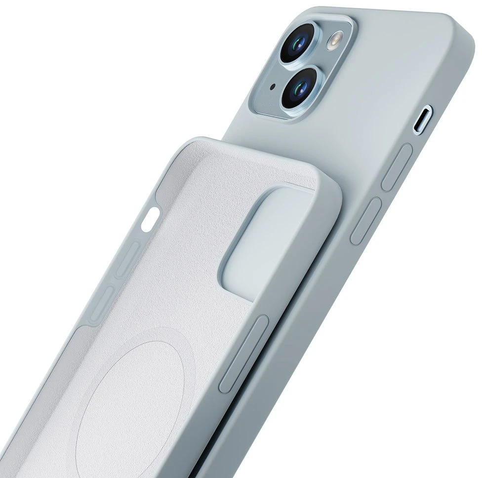 Dėklas 3Mk Protection 3mk Hardy silikoninis „MagCase“, skirtas „iPhone 14 Plus“ – mėlynas