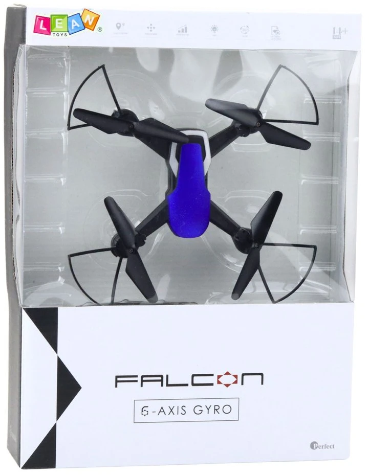 Dronas Falcon su šešių ašių giroskopu ir LED apšvietimu