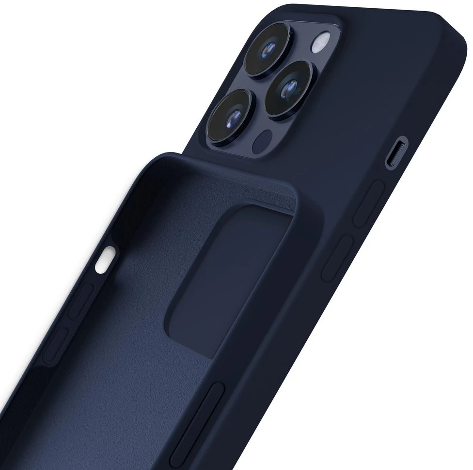 3MK silikoninis dėklas Apple iPhone 16 Pro Max 6.9" tamsiai mėlynas