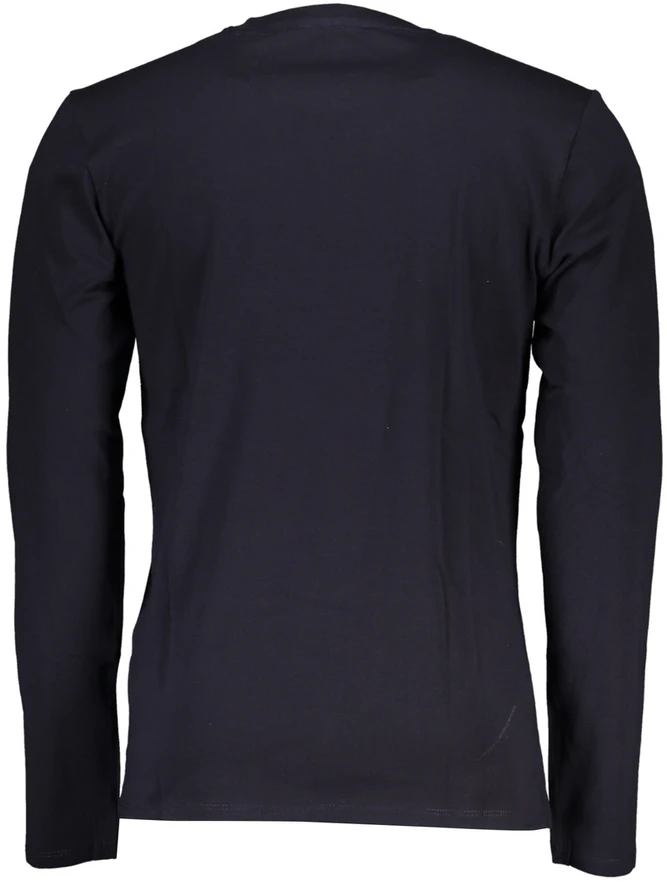 Mėlynas T-SHIRT MĘSKI Z DŁUGIM RĘKAWEM GUESS JEANS