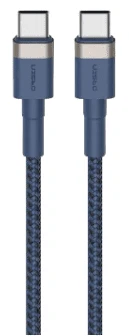 Mėlynas USB-C į USB-C 3A 1 m kabelis