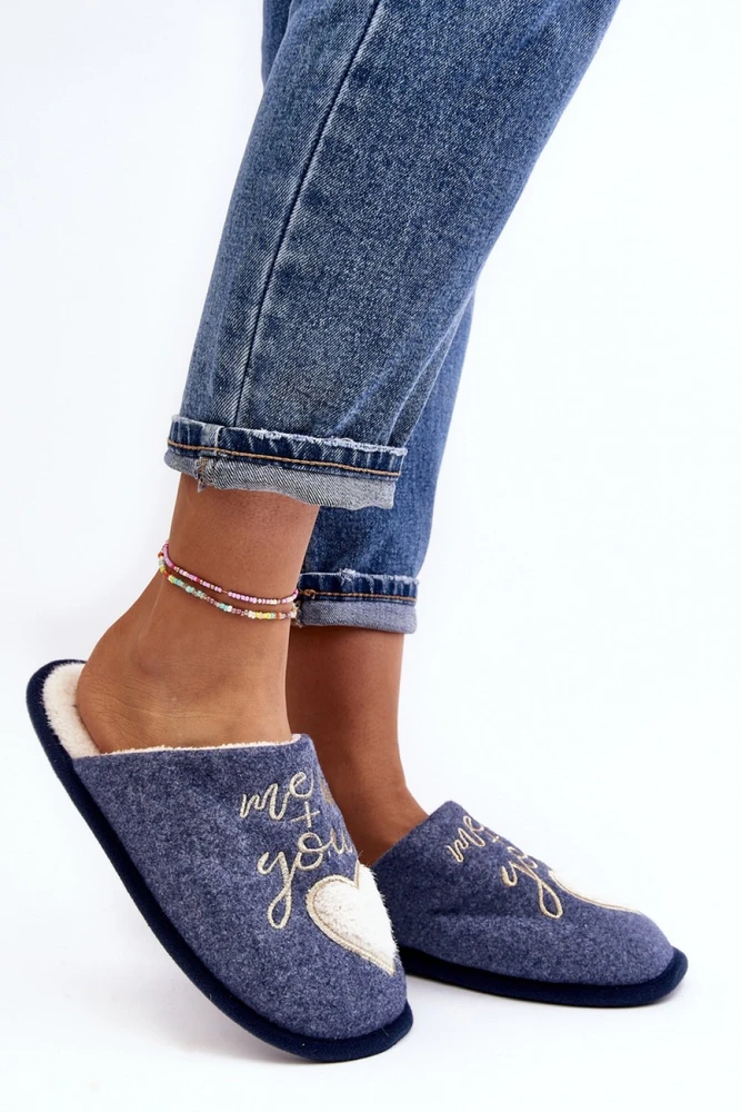 Mėlynos namų šlepetės Step in style