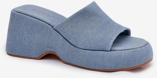 Mėlynos platforminės basutės Step in style