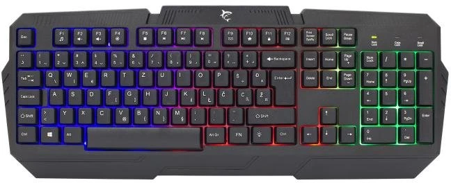 Membraninė Žaidimų klaviatūra White Shark Dakota, Rainbow LED pašvietimas, US išdėstymas